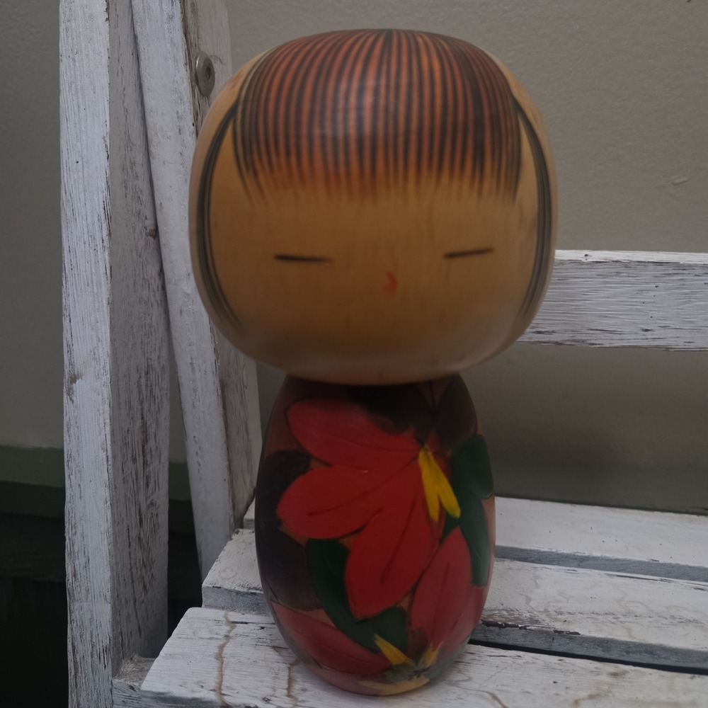 Yuji Kawase Sosaku Kokeshi Doll Creative Japanese Folk Art Vintage 6.3"